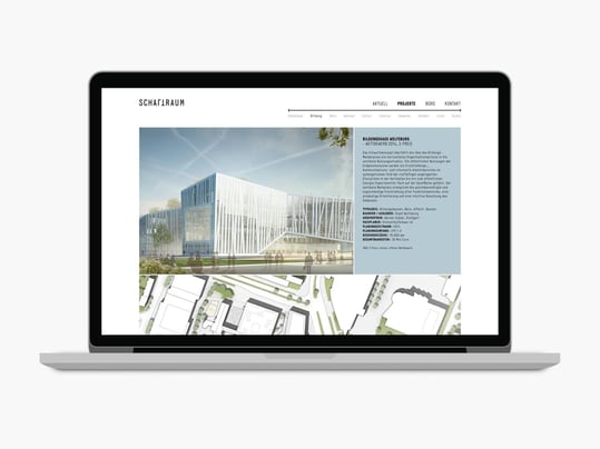Schaltraum Architecture Website Design (Source: Philipp Zurmöhle)