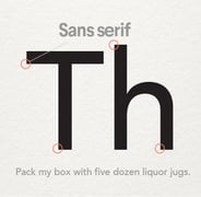 Sans Serif font (Source: 99designs)