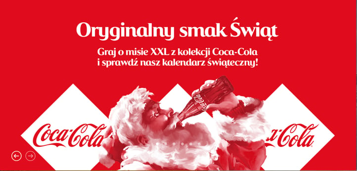 Coca-Cola Polska Website Header (Source: Coca-Cola Polska)